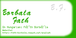 borbala fath business card
